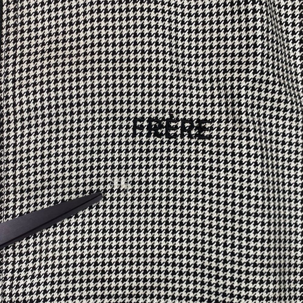 $3795 FRÈRE Men's L Houndstooth New York Designer Full Zip Bomber Jacket Frere - Picture 7 of 11
